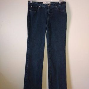 1990s Vintage Faded Glory Straight Boot Cut Dark Blue Jeans